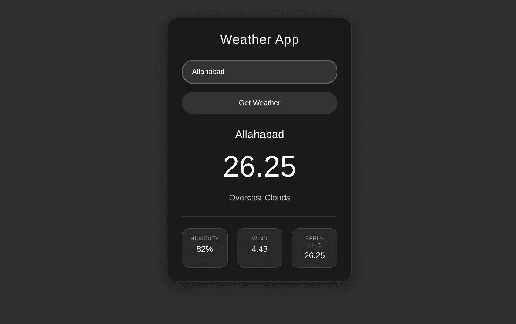 Weather Web Application